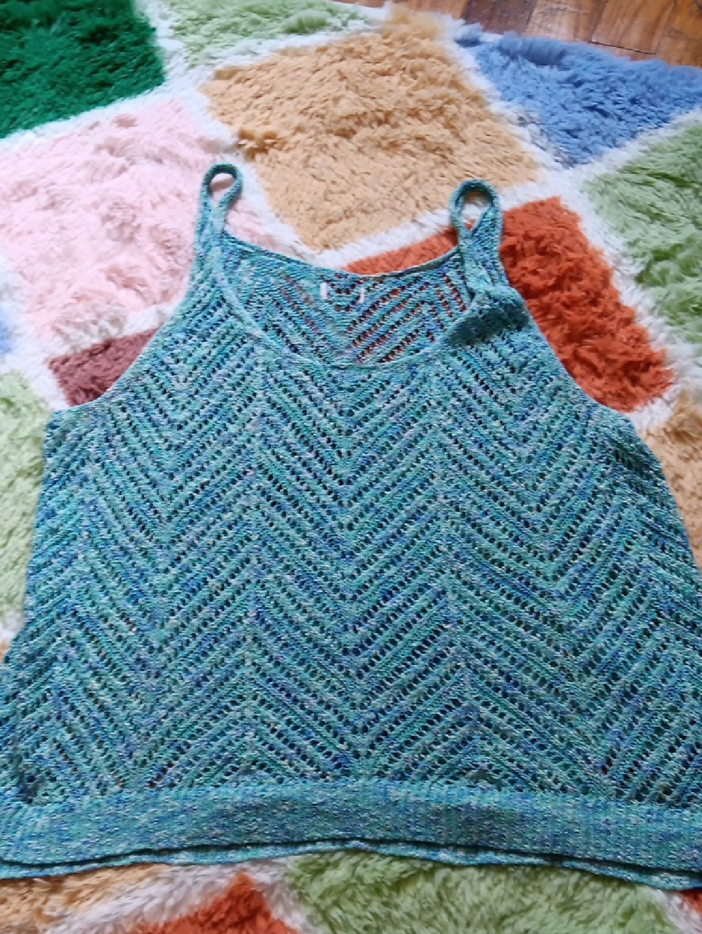 Lightweight Teal Knit Tank Top - Women